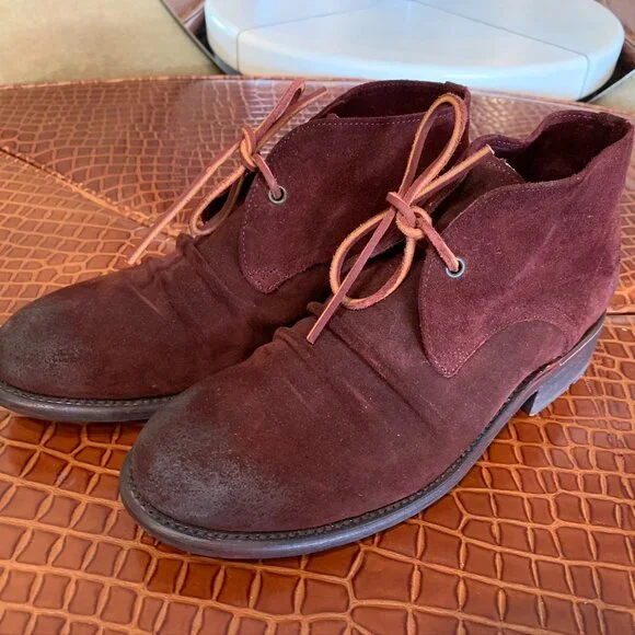 JOHN FLUEVOG LIVING "SCHILLER" WRINKLED CHUKKA BOOT - MENS 8/WOMENS 10 - Picture 2 of 4